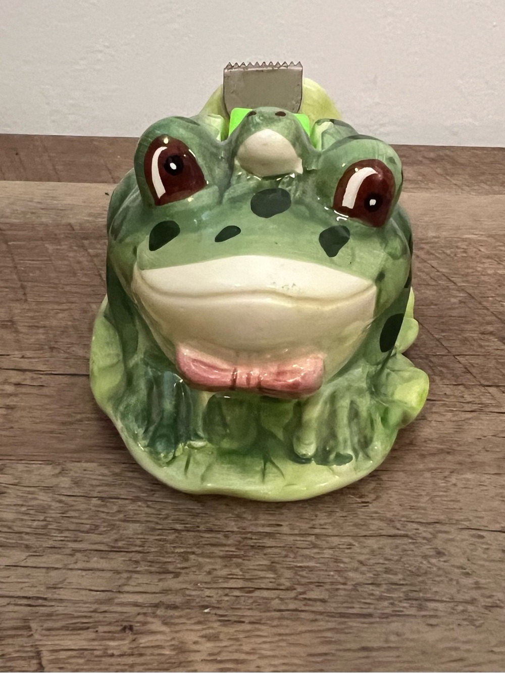 🐸 Frog - Scotch / Invisible Tape Dispenser - Ceramic Vintage 1980'S